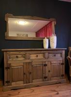 Dressoir met spiegel en site table, Huis en Inrichting, Kasten | Dressoirs, Ophalen, Gebruikt, Landelijk