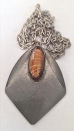 Ketting met forse hanger., Sieraden, Tassen en Uiterlijk, Kettingen, Ophalen of Verzenden, Zo goed als nieuw, Zilver, Overige materialen