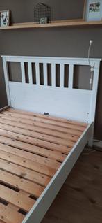 wit ikea hemnes bedombouw 140 x 200, Huis en Inrichting, Slaapkamer | Bedden, Ophalen, Gebruikt, Wit, Tweepersoons