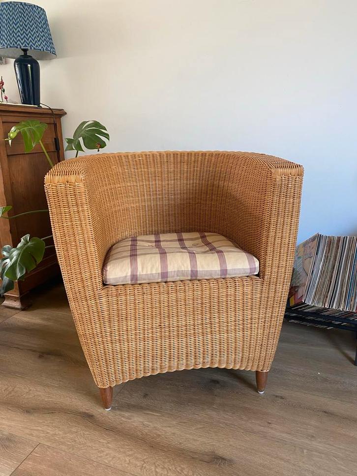 Rotan Fauteuil, Huis en Inrichting, Fauteuils, Zo goed als nieuw, Riet of Rotan, 75 tot 100 cm, Minder dan 75 cm, Ophalen
