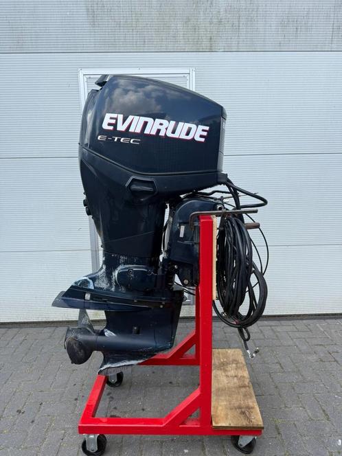 Evinrude Etec 75 PK Langstaart  incl toebehoren 2010, Watersport en Boten, Buiten- en Binnenboordmotoren, Gebruikt, Benzine, Buitenboordmotor