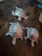 Schildpad Decoratie Set, Tuin en Terras, Tuinbeelden, Ophalen, Zo goed als nieuw, Metaal, Dierenbeeld