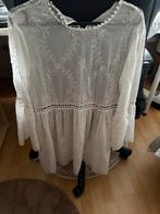 Witte Zara Jurk met Broderie - Maat S, Kleding | Dames, Jurken, Wit, Ophalen of Verzenden, Zo goed als nieuw, Maat 36 (S)