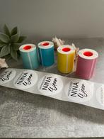 Gepersonaliseerde stickers sluitzegels met naam traktatie, Ophalen of Verzenden, Nieuw, Versiering, Verjaardag