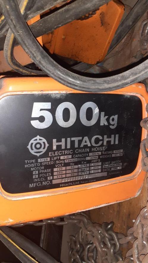 Hitachi 500kg electrische takel, Doe-het-zelf en Verbouw, Lieren en Takels, Gebruikt, Elektrisch, Ophalen