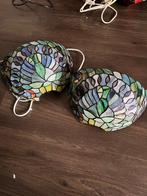 Wandlamp pauwen, Huis en Inrichting, Lampen | Wandlampen, Ophalen, Gebruikt, Glas