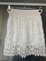 Lined skirt in laced floral cotton, Wit, Nieuw, Ophalen of Verzenden, Maat 36 (S)