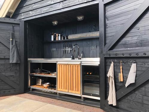 Buitenkeuken maatwerk Buitenmeubel, Tuin en Terras, Buitenkeukens, Zo goed als nieuw, Houtskool, Ophalen of Verzenden