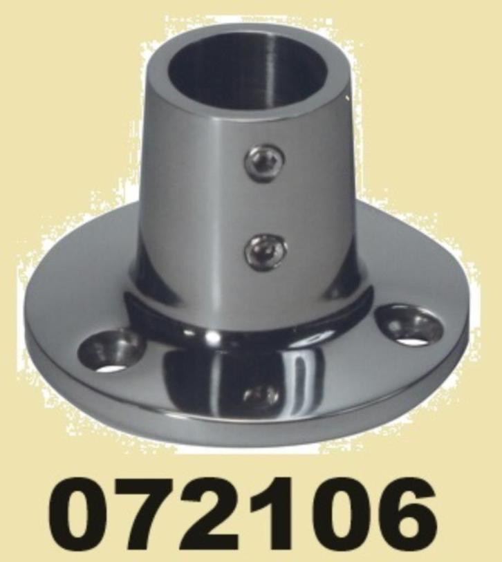 072106 RVS Railingsteun 90º, ronde voet voor buis Ø 25,4 mm, Watersport en Boten, Accessoires en Onderhoud, Nieuw, Overige typen