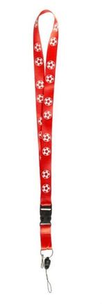 Keycord voetbal rood,  nieuw, Ophalen of Verzenden, Nieuw, Sport