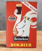 HEINEKEN Bokbier Metalen Wandbord bockbier bier bord, Verzamelen, Biermerken, Ophalen of Verzenden, Nieuw, Reclamebord, Plaat of Schild