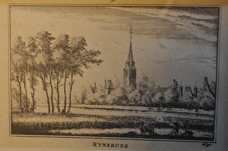 Ets (kopie) van zicht op Rijnsburg, Antiek en Kunst, Kunst | Schilderijen | Klassiek, Ophalen of Verzenden