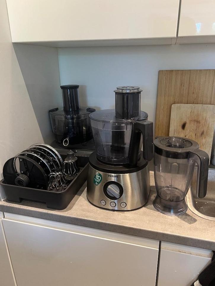 Philips Food Processor, Witgoed en Apparatuur, Keukenmixers, Zo goed als nieuw, 3 tot 4 liter, 3 snelheden of meer, Vaatwasserbestendig
