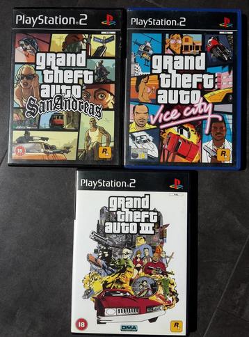 PS2 Set - Grand Theft Auto - GTA San Andreas Vice City III beschikbaar voor biedingen