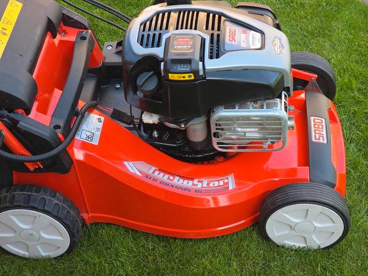 Sabo 43 Vario E-Start grasmaaier Instart Briggs Stratton, Tuin en Terras, Grasmaaiers, Zo goed als nieuw, Ophalen