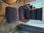 Mooie antracietkleurige draaifauteuille met hocker, Huis en Inrichting, Fauteuils, Ophalen, Minder dan 75 cm, Zo goed als nieuw