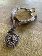 Ketting, Sieraden, Tassen en Uiterlijk, Kettingen, Ophalen of Verzenden, Gebruikt, Paars, Overige materialen