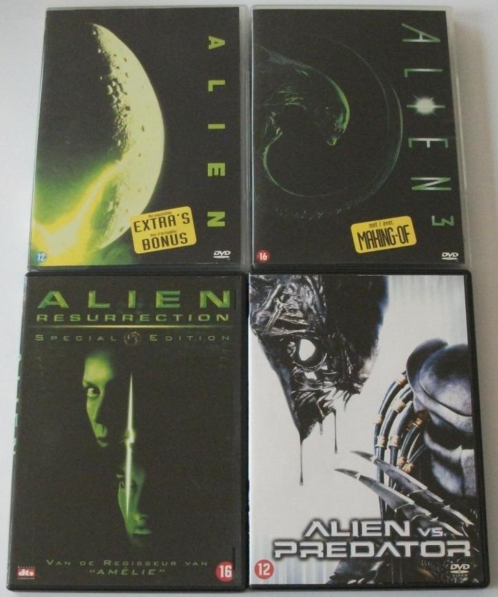 Dvd *** ALIEN *** 4 stuks, Cd's en Dvd's, Dvd's | Science Fiction en Fantasy, Zo goed als nieuw, Science Fiction, Boxset, Vanaf 12 jaar