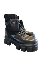 Prada Monolith learher bikee boots, Kleding | Dames, Schoenen, Ophalen of Verzenden, Zo goed als nieuw, Zwart