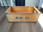 Deense industriële houten kist/ plyfa box, Huis en Inrichting, Ophalen, 50 tot 100 cm, Minder dan 50 cm