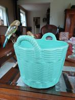 Franse Brocante Barbotine Bloempot mand Cache-pot jardiniere, Ophalen of Verzenden