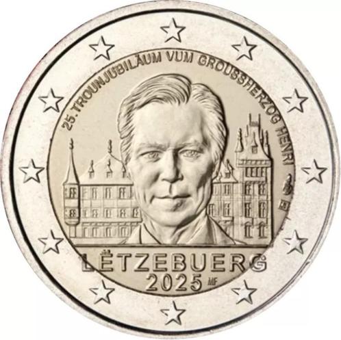 Speciale 2 Euro LUXEMBURG 2025 "Groothertog Henri" in unc., Postzegels en Munten, Munten | Europa | Euromunten, 2 euro, Luxemburg