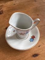 Antiek Melkkannetje met Schotel - Nautisch Thema, Ophalen of Verzenden