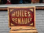 Vintage Huiles reclame Bord Garage Decoratie Patina, Reclamebord, Gebruikt, ., Ophalen of Verzenden