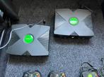 2 x spelcomputer X-Box incl controllers en 3 spellen, Ophalen of Verzenden, Gebruikt, Met 3 controllers of meer, Met games