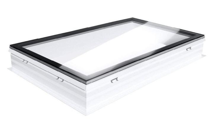 SKYLUX IWINDOW2 platdakraam 100 x 150 cm + DAKOPSTAND PVC, Doe-het-zelf en Verbouw, Glas en Ramen, Nieuw, Dakraam, Minder dan 80 cm