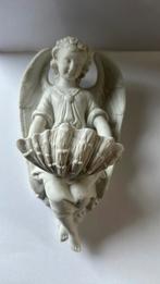 Wijwaterbakje, Antiek, wit, engeltje, 22cm hoog, Antiek en Kunst, Ophalen of Verzenden