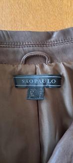 Lederen dames colbert maat 36, Ophalen of Verzenden, Zo goed als nieuw, Maat 36 (S), Bruin