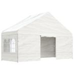 Prieel met dak 5,88x2,23x3,75 m polyetheen wit, Minder dan 4 meter, Nieuw, ,, ,