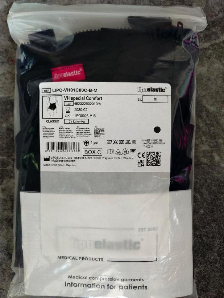 Lipoelastic VH Special Comfort maat M postoperatief drukpak, Kleding | Dames, Ondergoed en Lingerie, Body of Korset, Zwart, Ophalen of Verzenden