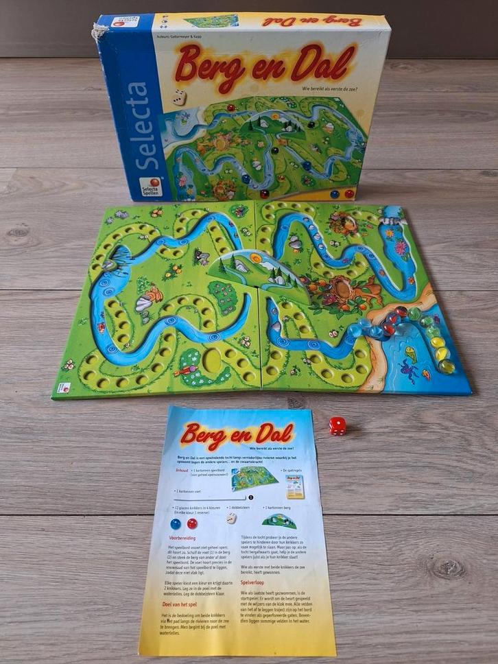 Berg en Dal bordspel, Hobby en Vrije tijd, Gezelschapsspellen | Bordspellen, Zo goed als nieuw, Ophalen of Verzenden