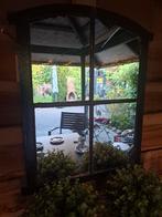 Oude raamkozijn met spiegelglas, Huis en Inrichting, Woonaccessoires | Spiegels, Ophalen, Gebruikt, 100 tot 150 cm, Rechthoekig