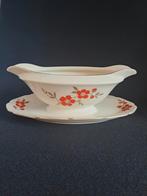 Vintage ovalen porseleinen sauskom jaren 1930 Tielsch, Antiek en Kunst, Ophalen of Verzenden