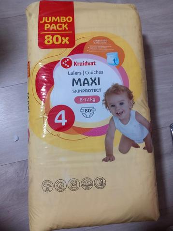 Kruidvat Maxi Luiers - Maat 4 (8-12 kg) 80 stuks beschikbaar voor biedingen