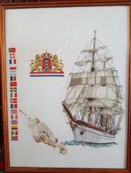 Sail Amsterdam '85 en '80 borduurwerken ingelijst, Ophalen, Handborduren