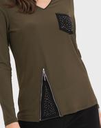 Joseph Ribkoff chique groen/zwart stretch tuniek mt 36/S, Overige kleuren, ., Joseph Ribkoff, Nieuw