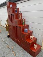 *UNIEKE* Chinese Trapkast in RED antiek XXL, Ophalen, Zo goed als nieuw, 25 tot 50 cm, 150 tot 200 cm