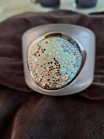 Mooie swarovski armband  turquoise/gouden steentjes, Verzenden, Zo goed als nieuw, Dame, Goud