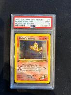 1/132 blaine's moltres 1e psa 9 € 575,00 holo, Ophalen of Verzenden, Zo goed als nieuw, Losse kaart