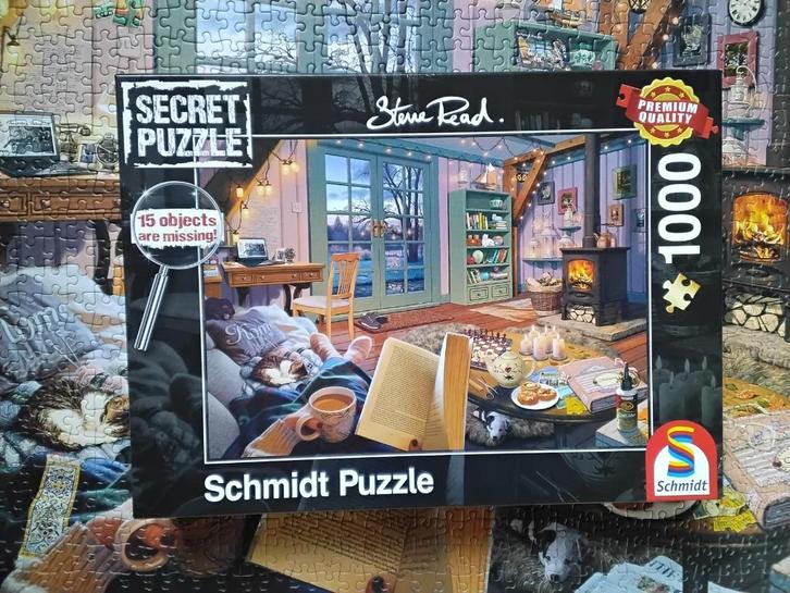 Schmidt secret puzzel 'vakantiehuisje' van Steve Read, Hobby en Vrije tijd, Denksport en Puzzels, Zo goed als nieuw, Legpuzzel