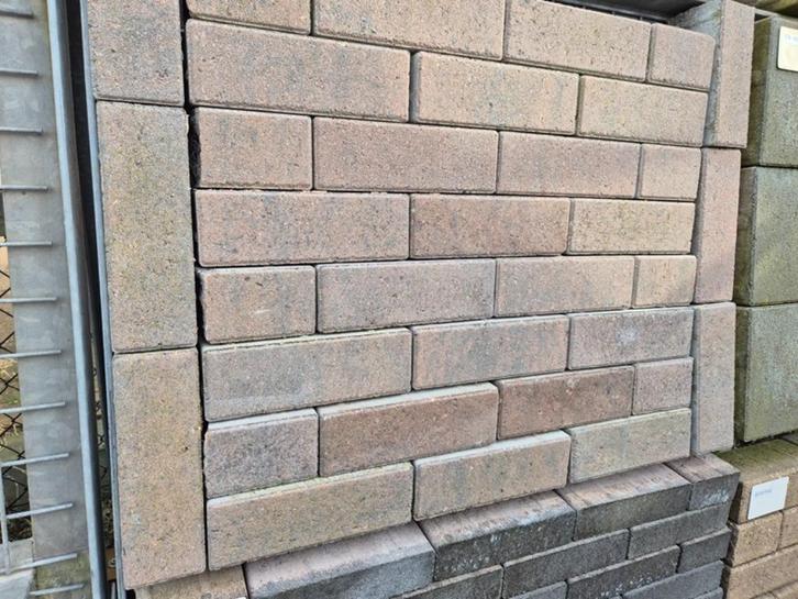 dikformaat basic zwart rood genuanceerd, Tuin en Terras, Tegels en Klinkers, Nieuw, Klinkers, Beton, Ophalen of Verzenden