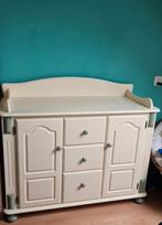 Creme Commode met groene details., Kinderen en Baby's, Kinderkamer | Commodes en Kasten, Ophalen of Verzenden, Zo goed als nieuw