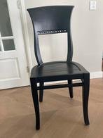 4 Zwarte Houten Eetkamerstoelen, Huis en Inrichting, Stoelen, Ophalen, Gebruikt, Zwart, Vier