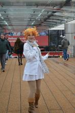 Emma wig the promised neverland anime cosplay, Ophalen of Verzenden, Zo goed als nieuw