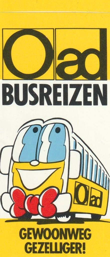 Sticker toerisme OAD busreizen (3), Verzamelen, Stickers, Zo goed als nieuw, Overige typen, Verzenden