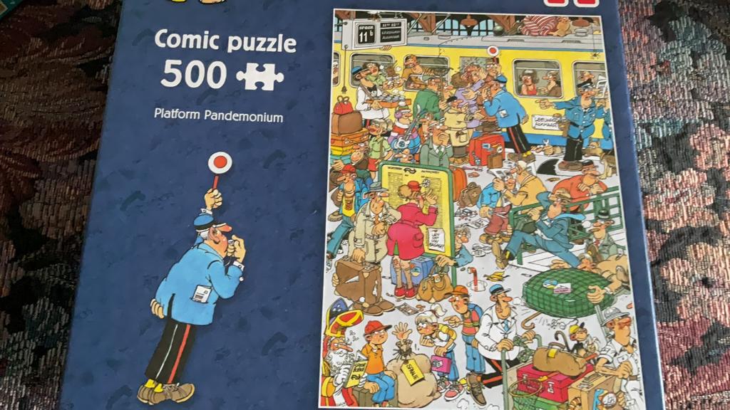 J v haasteren puzzel 500 st. Platform Pandemonium, Ophalen of Verzenden, Zo goed als nieuw